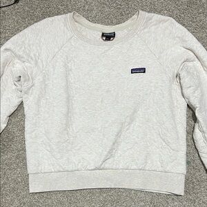 Patagonia Organic Cotton Women's Light Cream Crew Neck Sweater